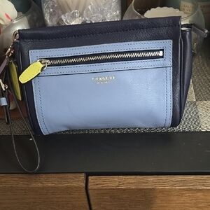 Coach Blue and Navy Wristlet